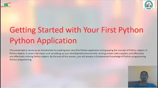 Getting Started with Your First Python Application Problem Solving Using Python SNS Institutions