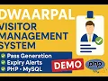 Dwaarpal - Visitor Management System Project PHP MySQL Bootstrap Final Year Project Demo