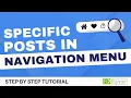 How To Add Specific Posts In The WordPress Navigation Menu