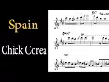Chick Corea Spain Transcription solo sheet music
