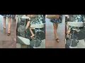 Caramel Public Shoeplay Dangling Heel Pop Shoe Drop Flip Flops Sandals Bare Feet