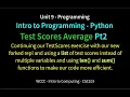 9 Python TestScores Pt2