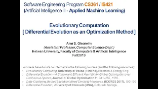 AI-2 Applied Machine Learning Evolutionary Computation - Differential Evolution in Arabic