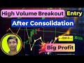 High Volume Breakout Entry After Consolidation Simple Price Action Strategy for Trading