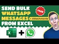 How to Send WhatsApp Messages Attachments Using Excel in 2026 FREE Template NO Coding Required