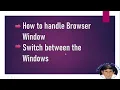 Handle Browser Windows - Selenium Automation with Python Pycharm IDE