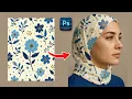 Step by step tutorial Apply design on subject Photoshop Tutorial