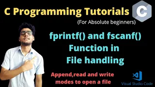 15 2 - fprintf and fscanf functions in file handling file io in C C programming