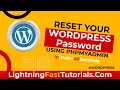 How to reset your WordPress password using phpMyAdmin - In Under 40 Seconds