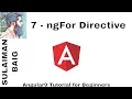 Angular 9 Tutorial for Beginners 7 - ngFor Directive SULAIMAN BAIG