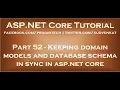 Keeping domain models and database schema in sync in asp net core