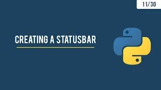 Python GUI with Tkinter - Adding a Statusbar