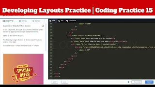 Coding Practice 15 Developing Layouts Practice Ecommerce Offers Section