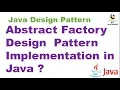 Abstract Factory Design Pattern Implementation in Java Design Pattern Interview Question