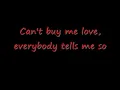 The Beatles- Can't buy me love (with on screen lyrics)