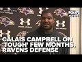 Calais Campbell on tough few months after mother s murder Ravens defense