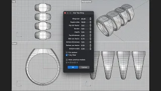 Square Signet Ring Rhino3D Automation Python Script Parametric 3D Modeling
