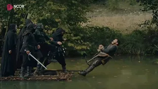 مترجم المشهد الذي أرعب محبين جيركوتاي بابا غريغور يكشف جيركوتاي والجنود يلقونه في البحيره بعد ربطه 