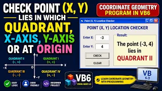 Coordinate Geometry Program 1 Visual Basic 6 0