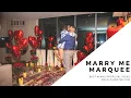 Proposal Marry Me Marquee Sign - Amazing Miami Hotel Room Makeover in Miami