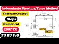 Force method theory and Numerical step by step full concept TU PU KU PoU TOS 2