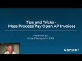 Mass Process and Pay Accounts Payable Invoices in Viewpoint Spectrum