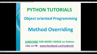 Method overriding in python python overriding examples polymorphism in python overloading