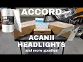NEW ACANII HEADLIGHTS FOR THE 8TH GEN ACCORD UNBOXING CLEAR SIDE MARKERS AND 3M PPF LIGHT MODS