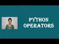 Python Operators