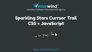 Sparkling Stars Cursor Trail with CSS and JavaScript
