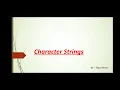 C language programming In Hindi C Coding Part 15 Character Strings