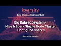 Big Data ecosystem - Hive Spark Single Node Cluster