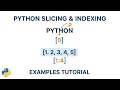 Examples Of Python slicing indexing - Tutorial 08
