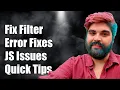 Fixing Filter is Not a Function Error in JavaScript Common Causes Solutions