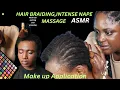 Download Lagu Afro Hair Braiding ✨ASMR✨Intense Nape Massage, Make up Application,Scalp Scratching, For Deep Sleep.