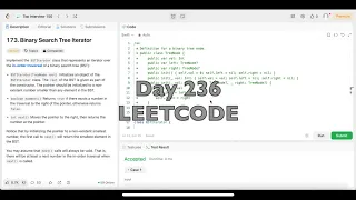Day 236 LeetCode Problem 173 Binary Search Tree Iterator - Swift