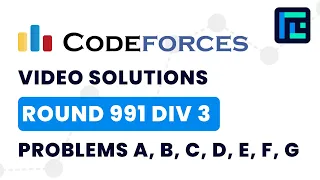 Codeforces Round 991 Div 3 Solutions - A to G by Viraj Chandra TLE Eliminators