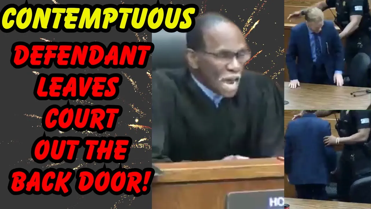 CONTEMPTUOUS Tenant Leaves Court Out The Back Door??  Things Didnt Go As Planned !!