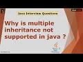 Why is Multiple Inheritance not supported Java Interview Questions Series Kaliyona In Kannada
