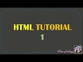 HMTL TUTORIAL 1 Introduction of HTML