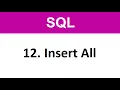 SQL Tutorial - 12 SQL Insert All Data insert in Table Oracle Commands