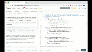 Morse Code Coding Algorithm Problem HashSet Java Implementation