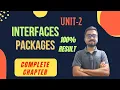 JAVA PROGRAMMING Complete Unit-2 Interfaces Packages and types CLASSPATH Multiple Inheritance