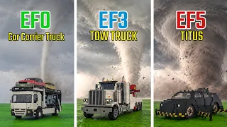 EF0 to EF5: Car Carrier vs Tow Truck vs TITUS | Teardown