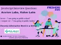 Value Labs Reverse Alternative Words in a String Using JavaScript Easy String Interview Question