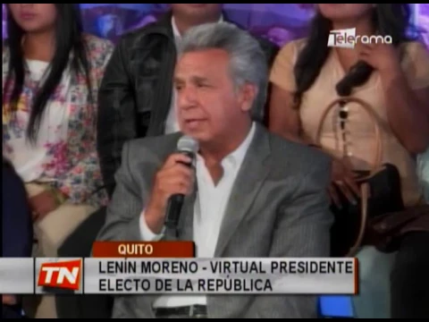 Moreno llama a candidato opositor a aceptar los resultados de elección