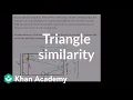 Triangle similarity in pool Similarity Geometry Khan Academy