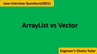 ArrayList vs Vector Java interview question 2021