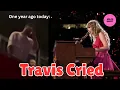 Download Lagu ONE YEAR AGO, Travis Kelce Cried as Taylor Swift Serenaded Him With A Surprise Song Mashup #erastour