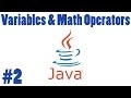 Java Tutorial Variables Math Operators